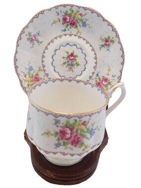 Royal Albert Petit Point China Tea Cup and Saucer ~ Beautiful